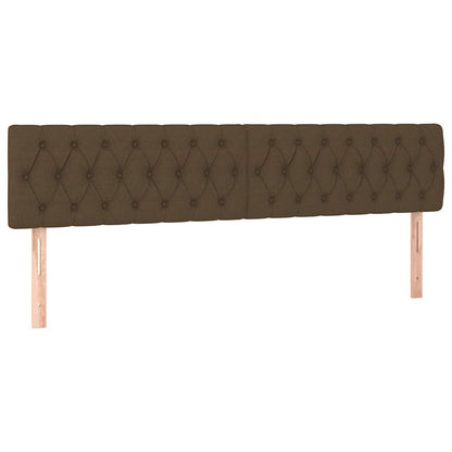 Letto a Molle Materasso e LED MarroneScuro 120x190cm in Tessuto | homemem39
