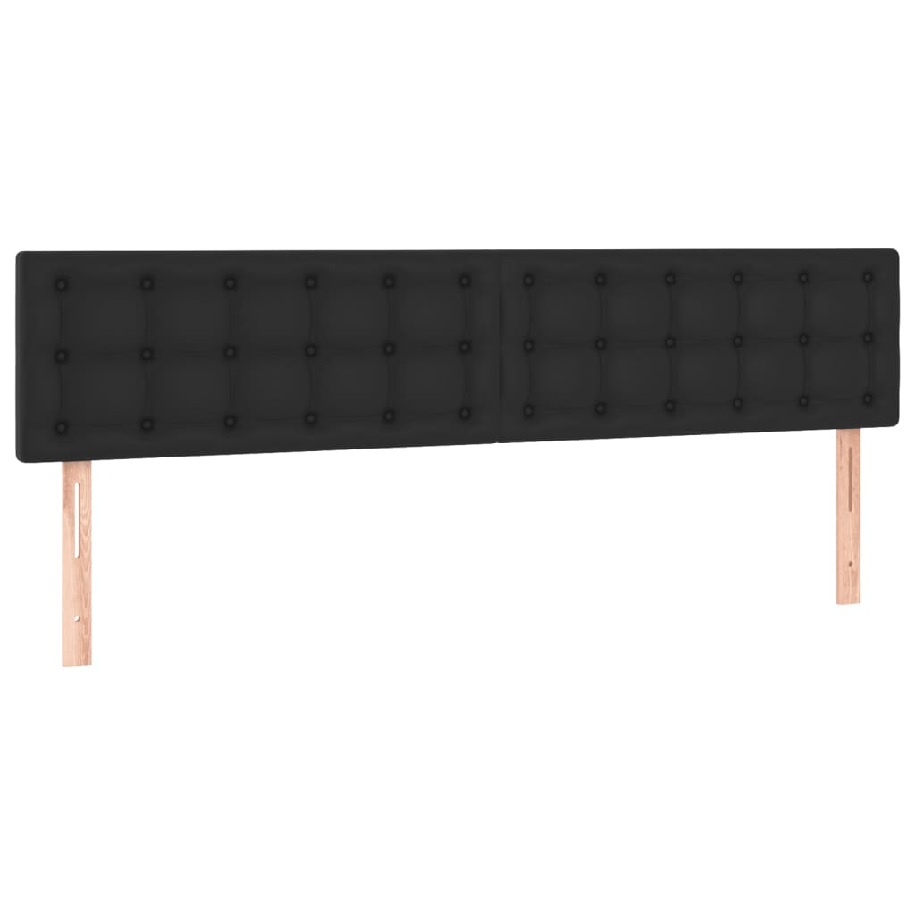 Letto a Molle con Materasso e LED Nero 120x190 cm in Similpelle
