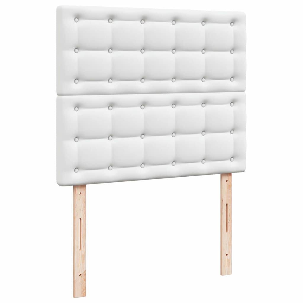 Giroletto Molle con Materasso e LED Bianco 120x190cm Similpelle
