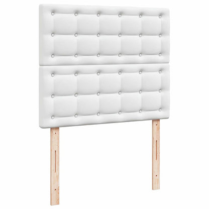 Giroletto Molle con Materasso e LED Bianco 120x190cm Similpelle