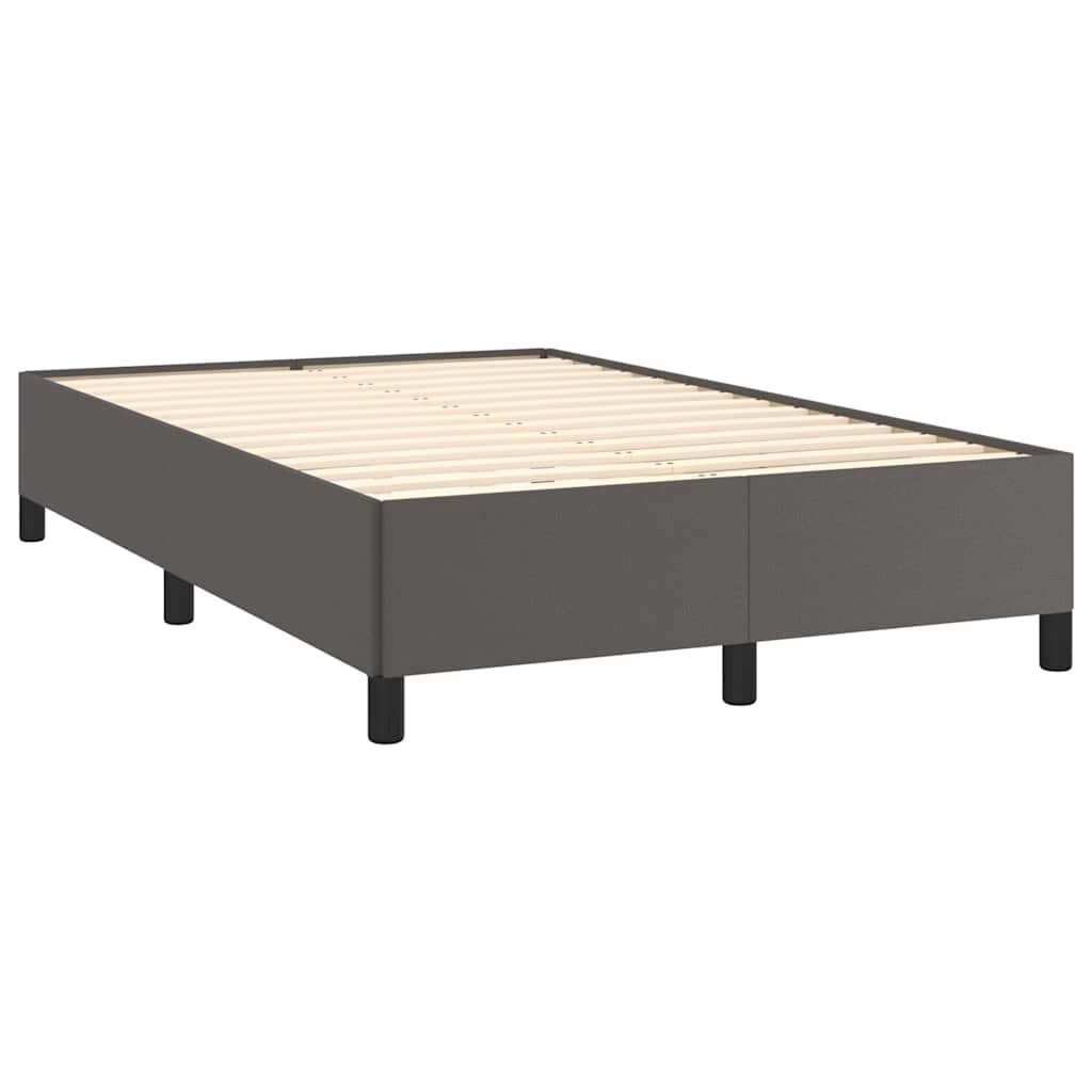 Giroletto Molle con Materasso e LED Grigio 120x190cm Similpelle | homemem39