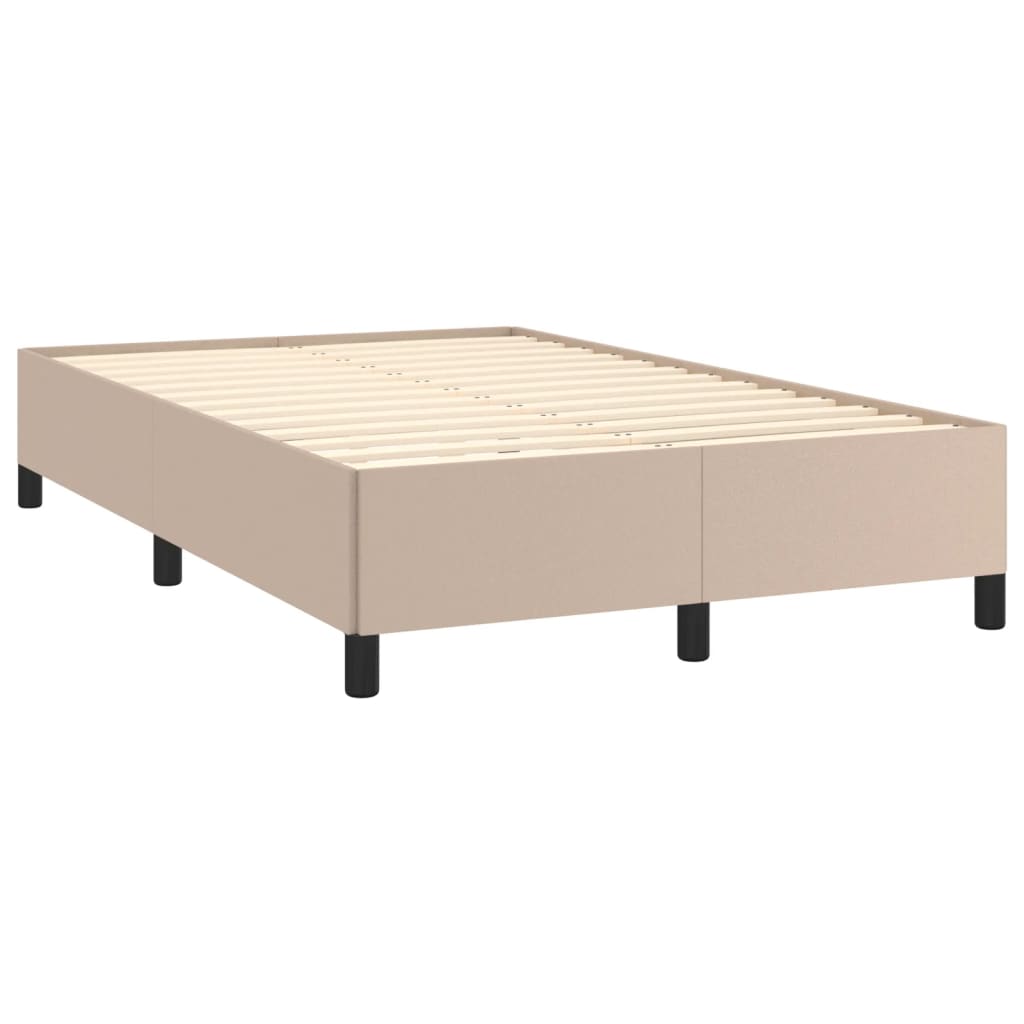 Giroletto Molle Materasso e LED Cappuccino 120x190cm Similpelle | homemem39
