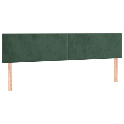 Letto a Molle con Materasso e LED Verde Scuro 120x190cm Velluto