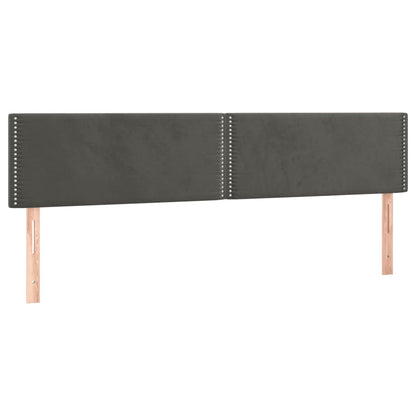 Letto a Molle Materasso e LED Grigio Scuro 120x190cm in Velluto | homemem39