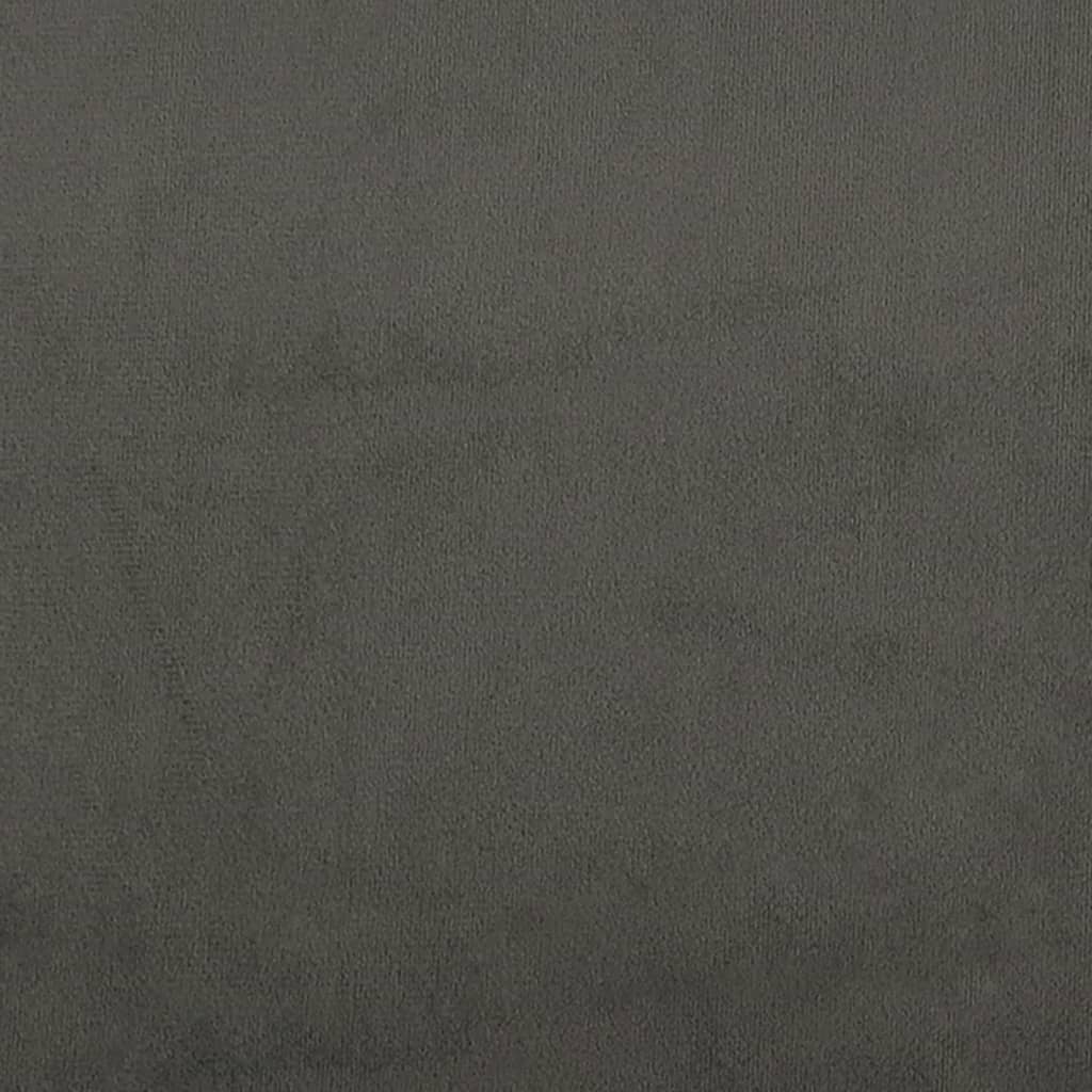 Letto a Molle Materasso e LED Grigio Scuro 120x190cm in Velluto | homemem39