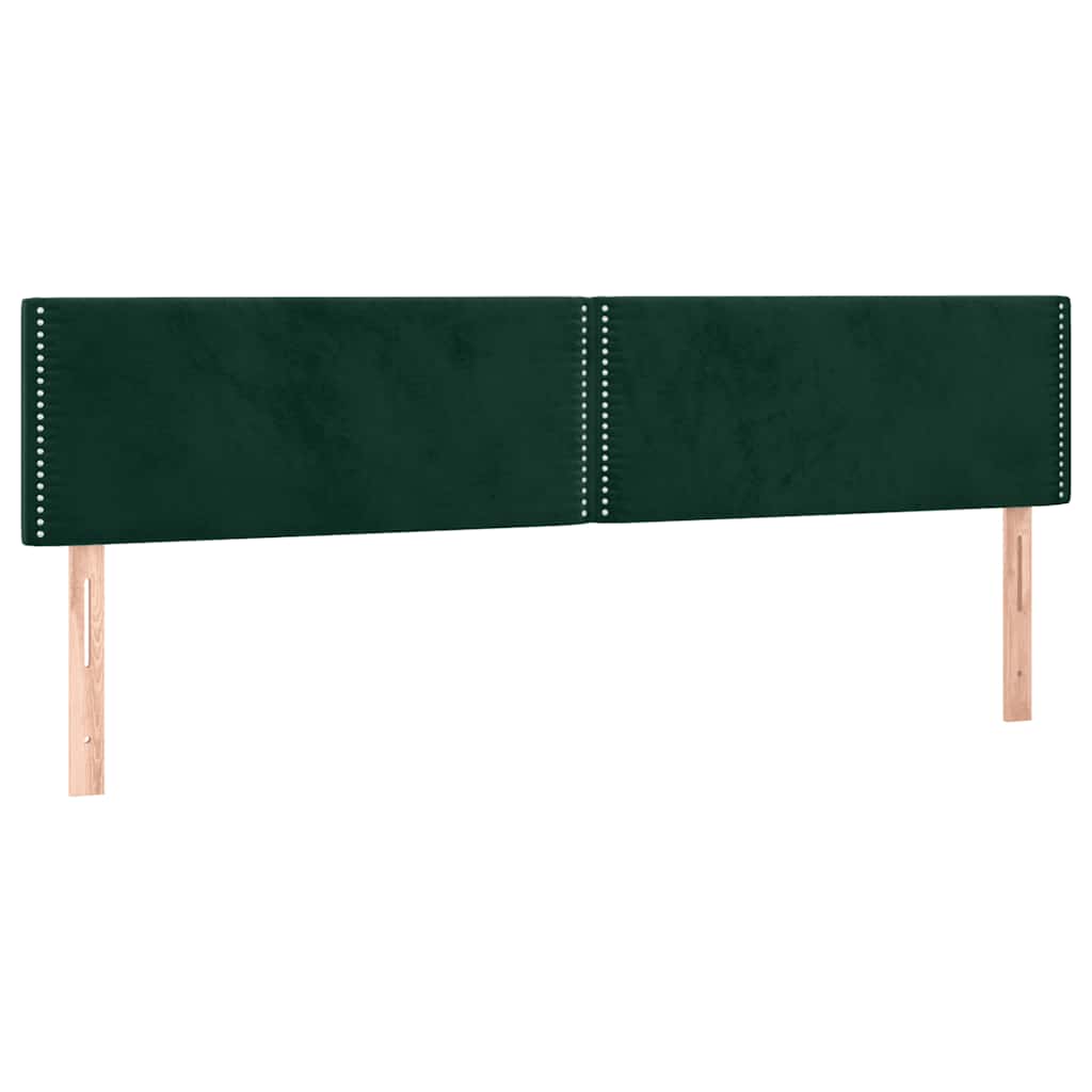 Letto a Molle con Materasso e LED Verde Scuro 120x190cm Velluto