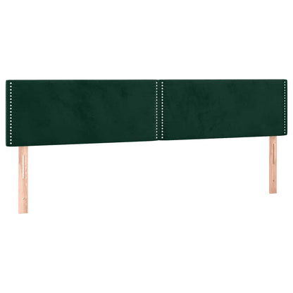 Letto a Molle con Materasso e LED Verde Scuro 120x190cm Velluto