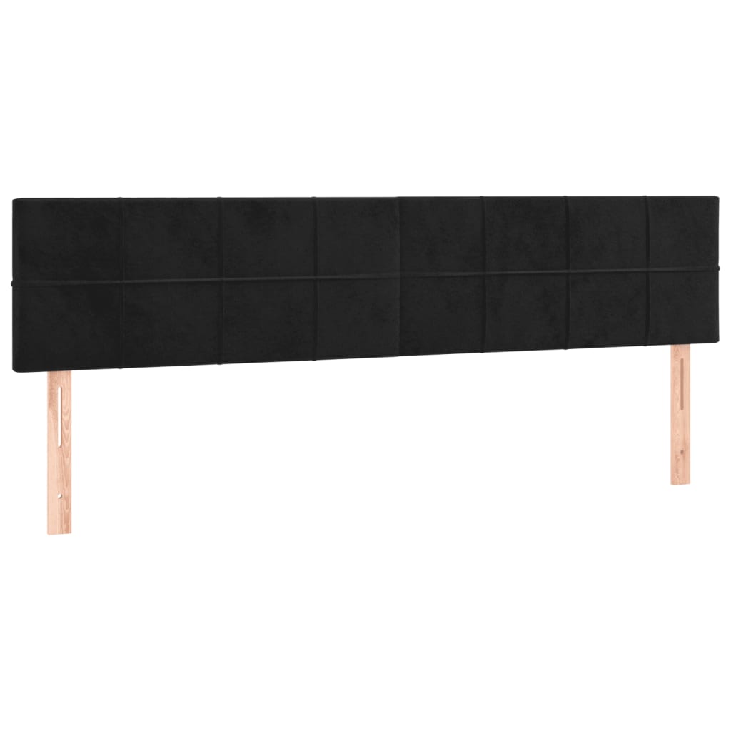 Letto a Molle con Materasso e LED Nero 120x190 cm in Velluto | homemem39