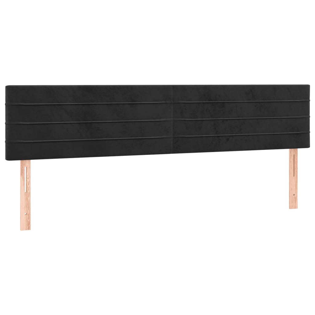 Letto a Molle con Materasso e LED Nero 120x190 cm in Velluto | homemem39