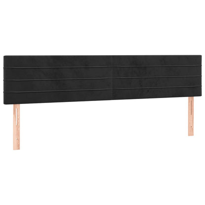 Letto a Molle con Materasso e LED Nero 120x190 cm in Velluto | homemem39