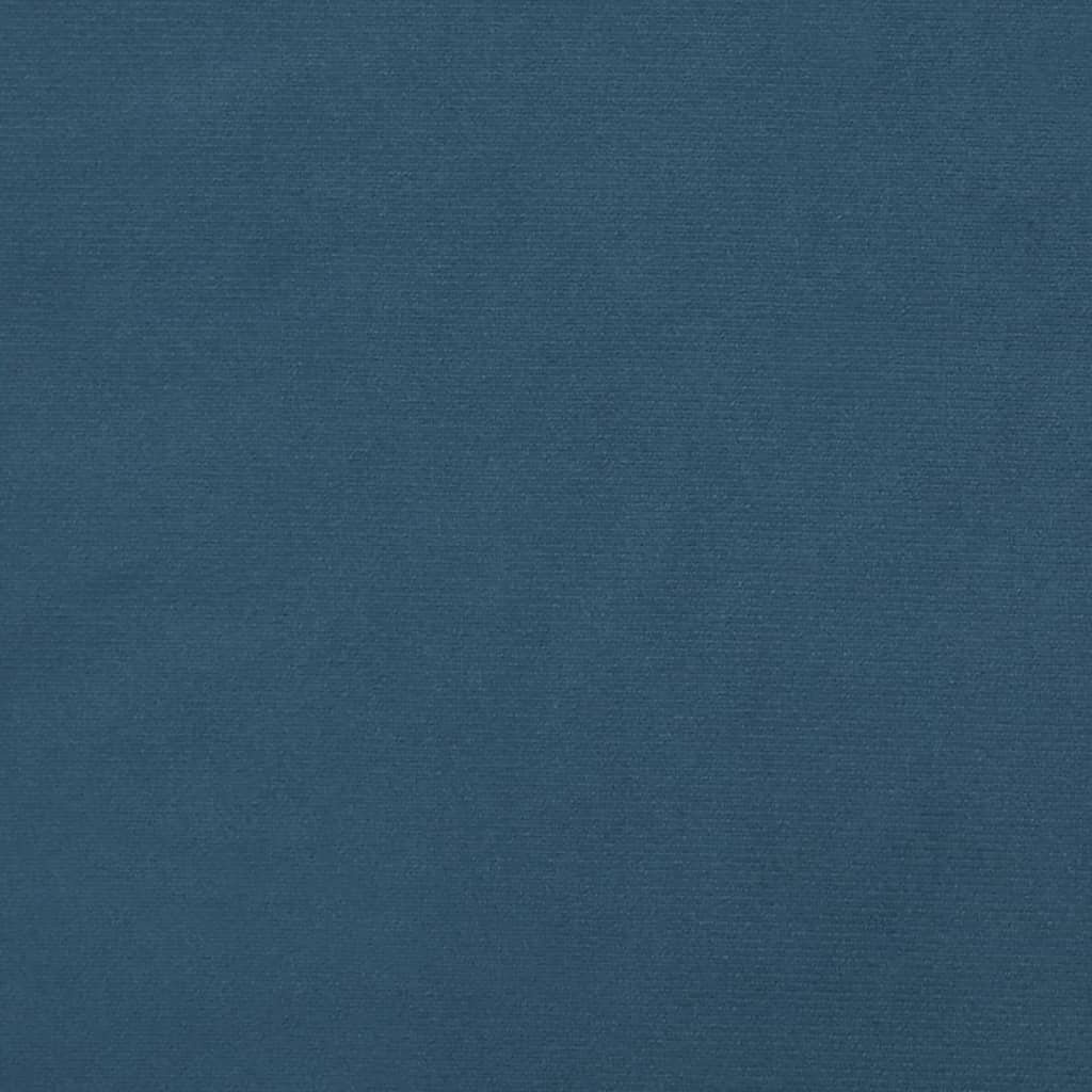 Letto a Molle Materasso e LED Blu Scuro 120x190 cm in Velluto