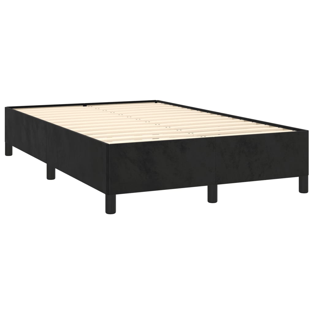 Letto a Molle con Materasso e LED Nero 120x190 cm in Velluto | homemem39
