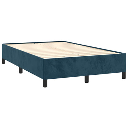 Letto a Molle Materasso e LED Blu Scuro 120x190 cm in Velluto | homemem39