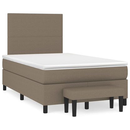 Giroletto a Molle con Materasso Tortora 120x190 cm in Tessuto | homemem39