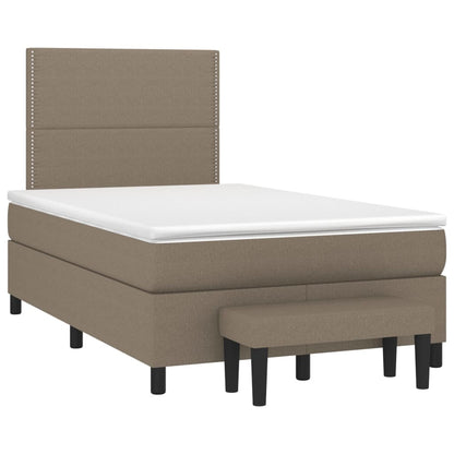 Giroletto a Molle con Materasso Tortora 120x190 cm in Tessuto | homemem39