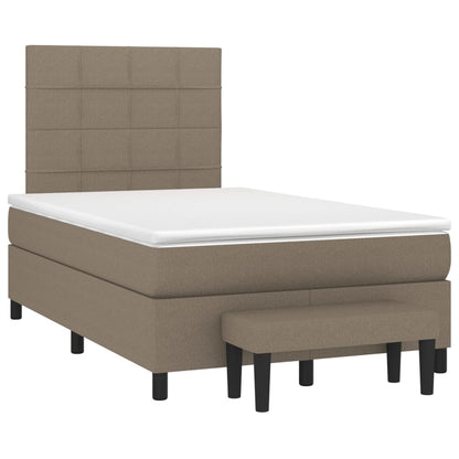 Giroletto a Molle con Materasso Tortora 120x190 cm in Tessuto | homemem39