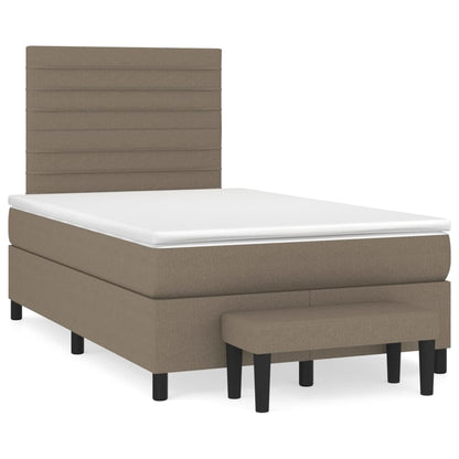 Giroletto a Molle con Materasso Tortora 120x190 cm in Tessuto | homemem39