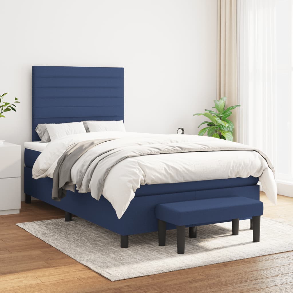 Giroletto a Molle con Materasso Blu 120x190 cm in Tessuto | homemem39