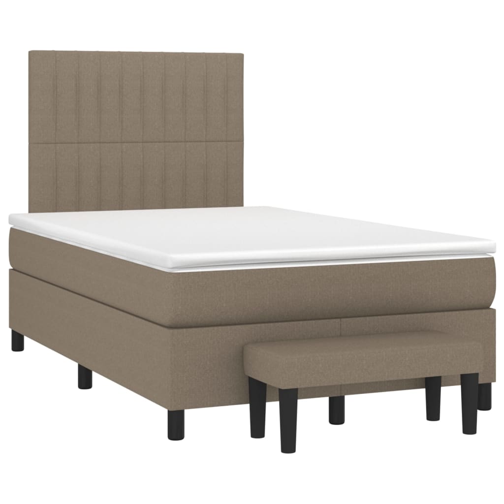 Giroletto a Molle con Materasso Tortora 120x190 cm in Tessuto | homemem39