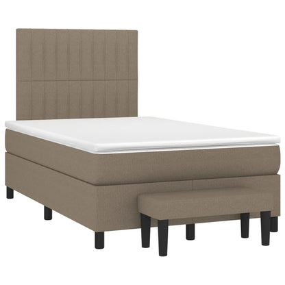 Giroletto a Molle con Materasso Tortora 120x190 cm in Tessuto | homemem39