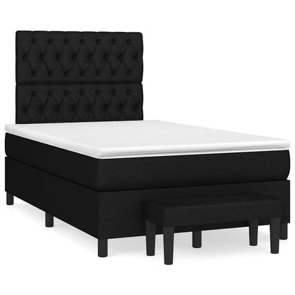 Giroletto a Molle con Materasso Nero 120x190 cm in Tessuto | homemem39