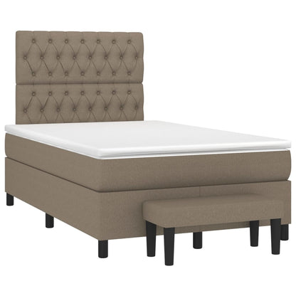 Giroletto a Molle con Materasso Tortora 120x190 cm in Tessuto | homemem39