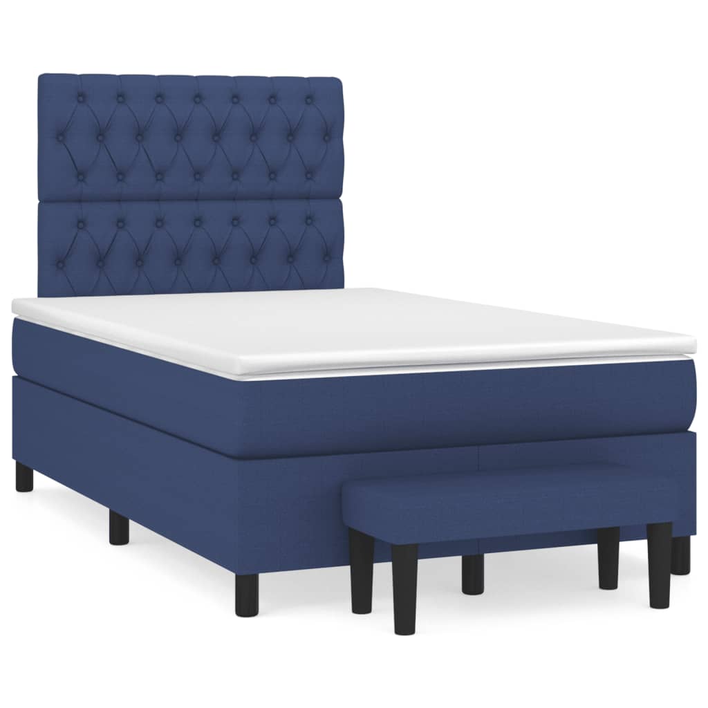 Giroletto a Molle con Materasso Blu 120x190 cm in Tessuto | homemem39