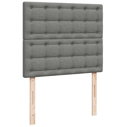 Giroletto a Molle con Materasso Grigio Scuro 120x190cm Tessuto | homemem39