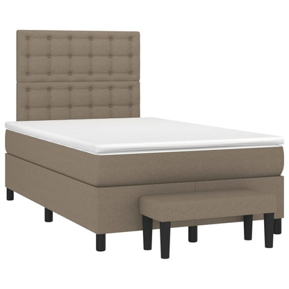 Giroletto a Molle con Materasso Tortora 120x190 cm in Tessuto | homemem39