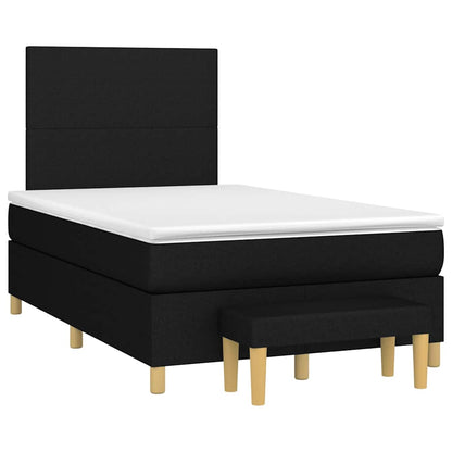 Giroletto a Molle con Materasso Nero 120x190 cm in Tessuto | homemem39