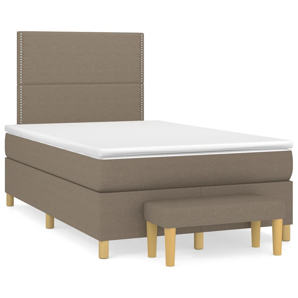 Giroletto a Molle con Materasso Tortora 120x190 cm in Tessuto | homemem39