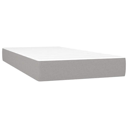 Giroletto a Molle con Materasso Grigio Chiaro 120x190cm Tessuto | homemem39
