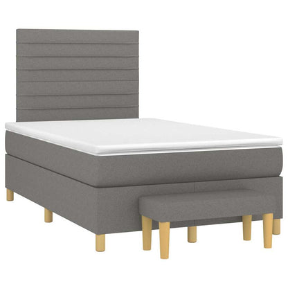 Giroletto a Molle con Materasso Nero 120x190 cm in Tessuto | homemem39