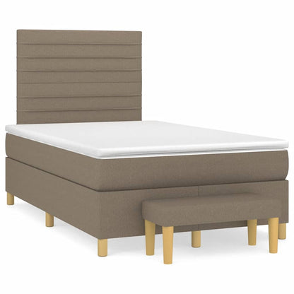 Giroletto a Molle con Materasso Tortora 120x190 cm in Tessuto | homemem39