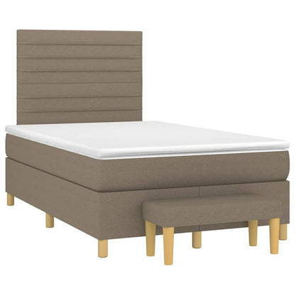 Giroletto a Molle con Materasso Tortora 120x190 cm in Tessuto | homemem39