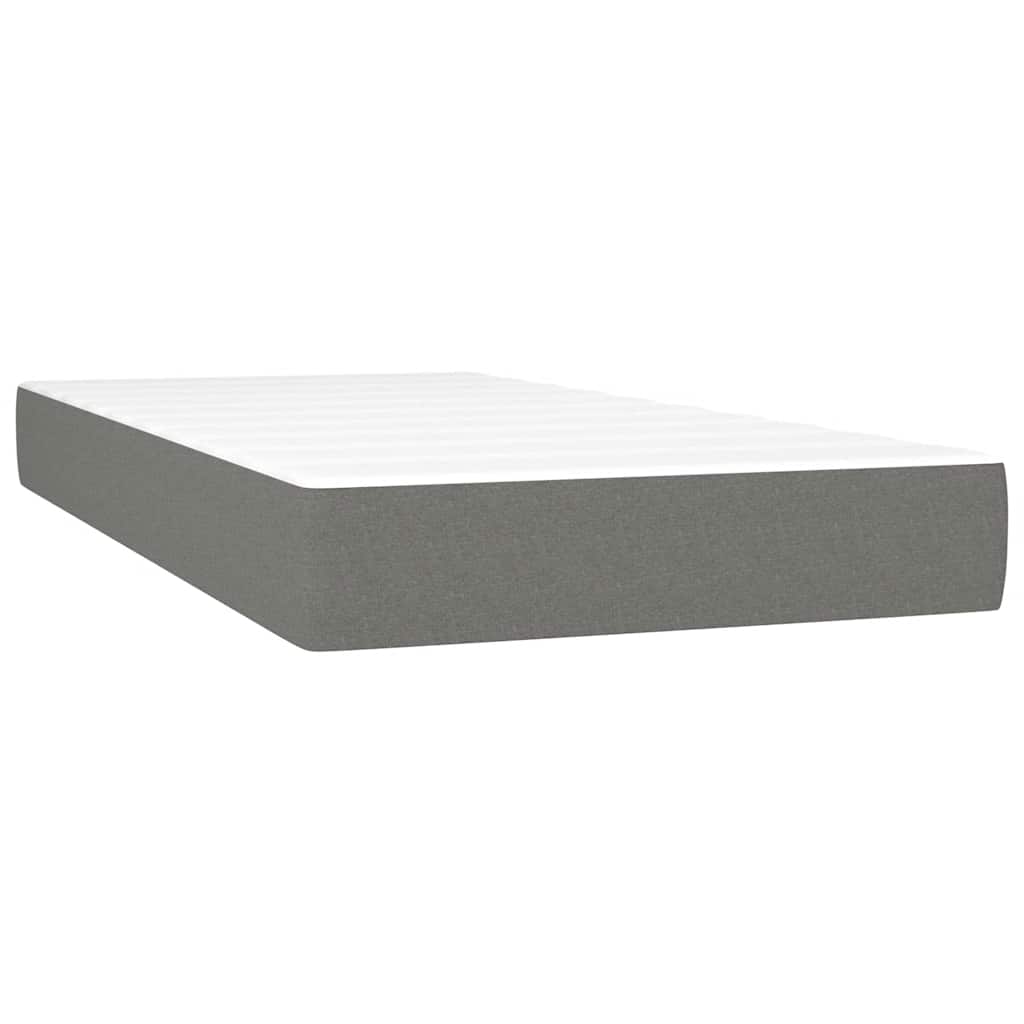 Giroletto a Molle con Materasso Grigio Scuro 120x190cm Tessuto | homemem39