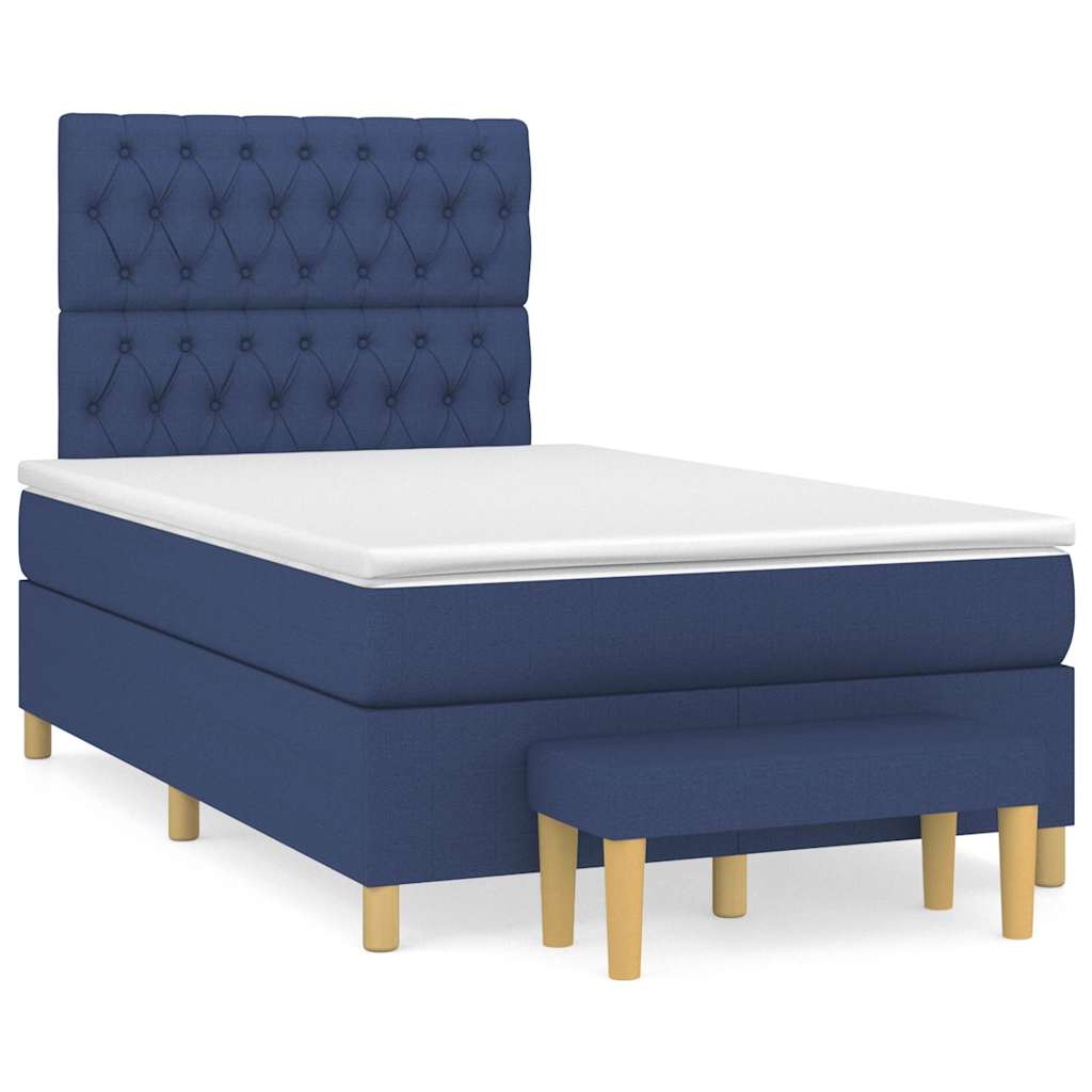 Giroletto a Molle con Materasso Blu 120x190 cm in Tessuto | homemem39
