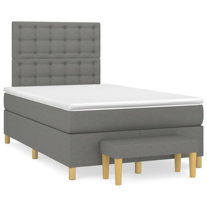 Giroletto a Molle con Materasso Grigio Scuro 120x190cm Tessuto | homemem39