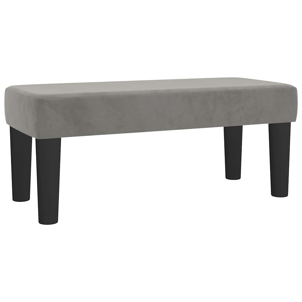 Giroletto a Molle con Materasso Grigio Chiaro 120x190cm Velluto | homemem39