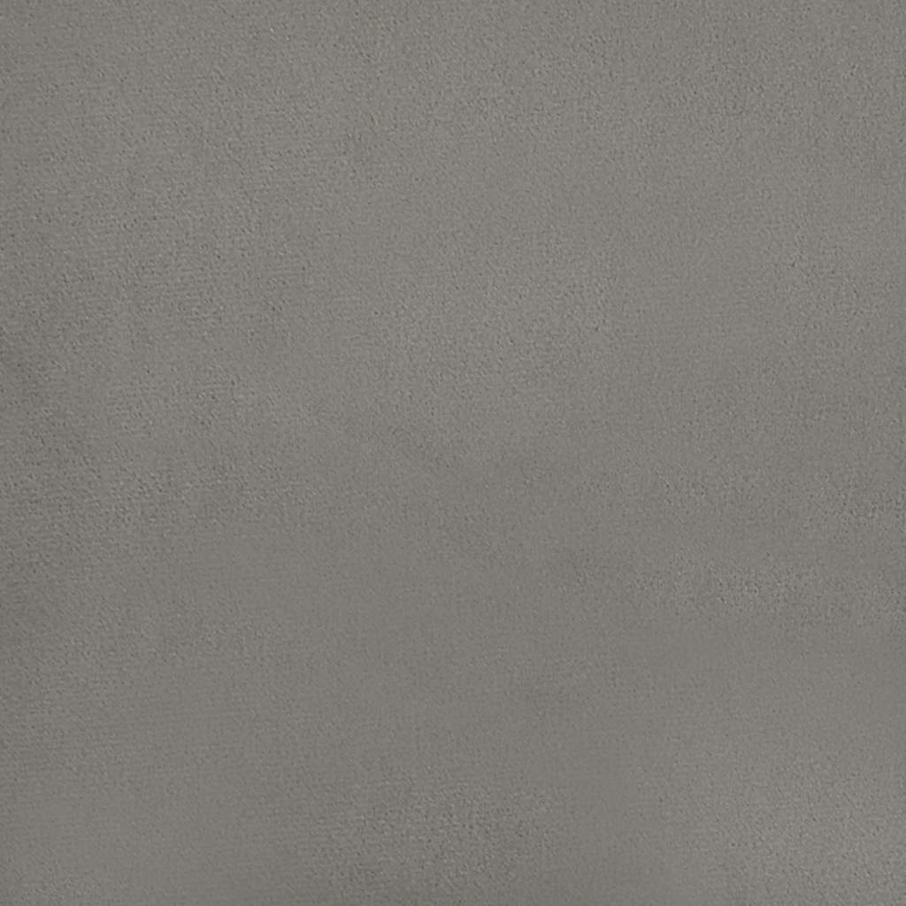 Giroletto a Molle con Materasso Grigio Chiaro 120x190cm Velluto | homemem39