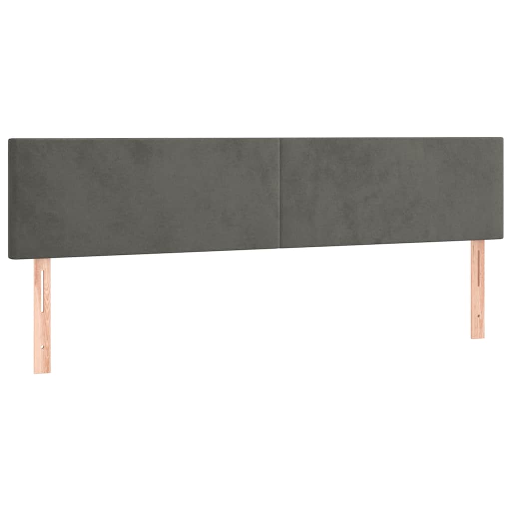 Giroletto a Molle con Materasso Grigio Scuro 120x190 cm Velluto | homemem39