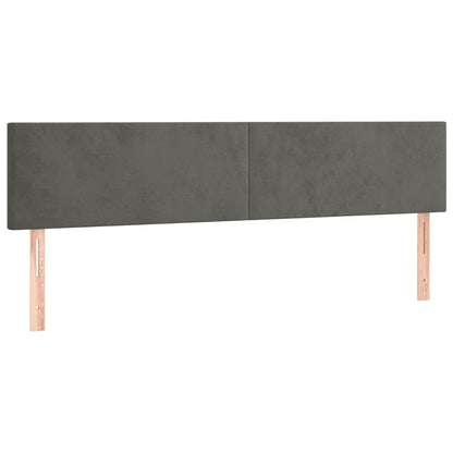 Giroletto a Molle con Materasso Grigio Scuro 120x190 cm Velluto | homemem39