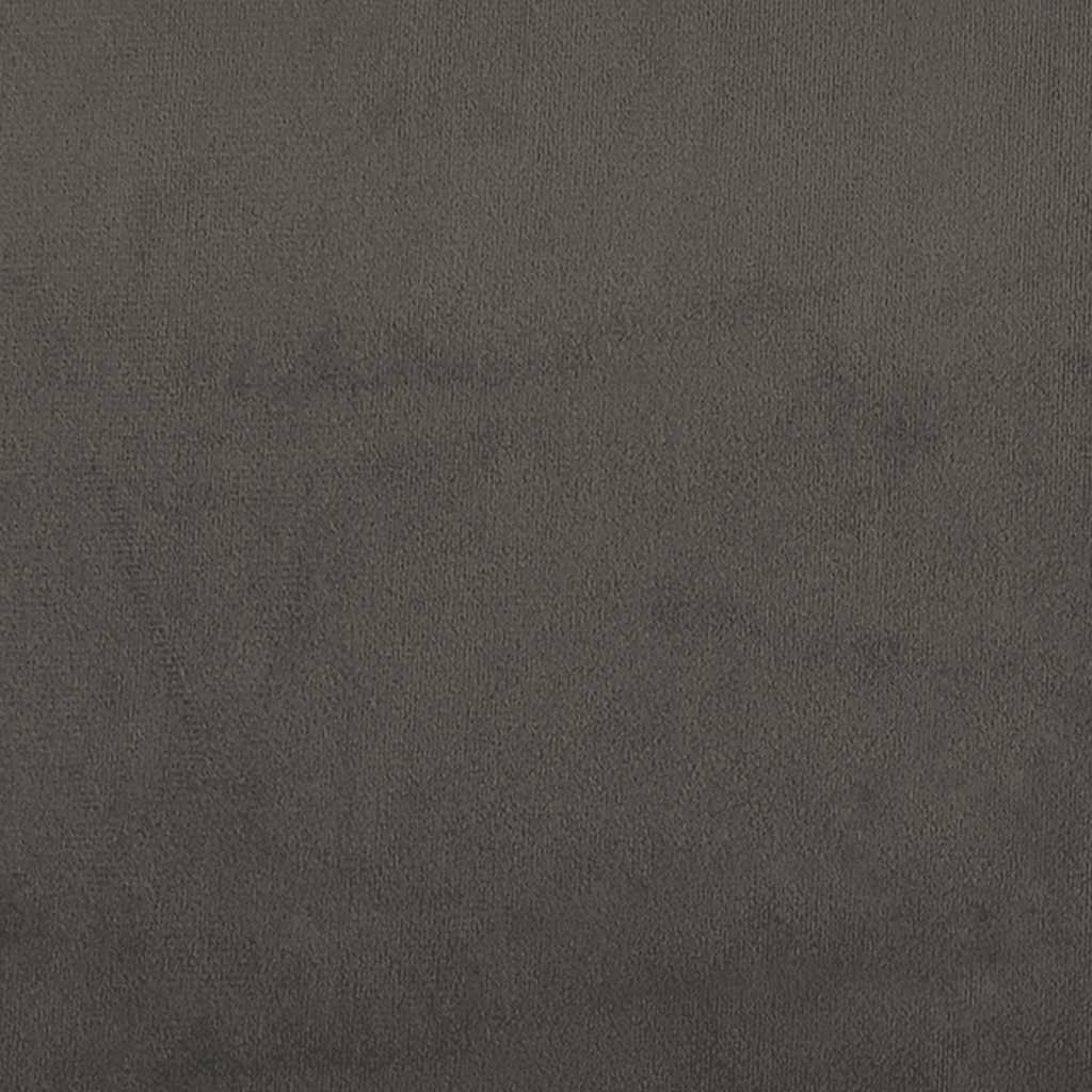 Giroletto a Molle con Materasso Grigio Scuro 120x190 cm Velluto | homemem39