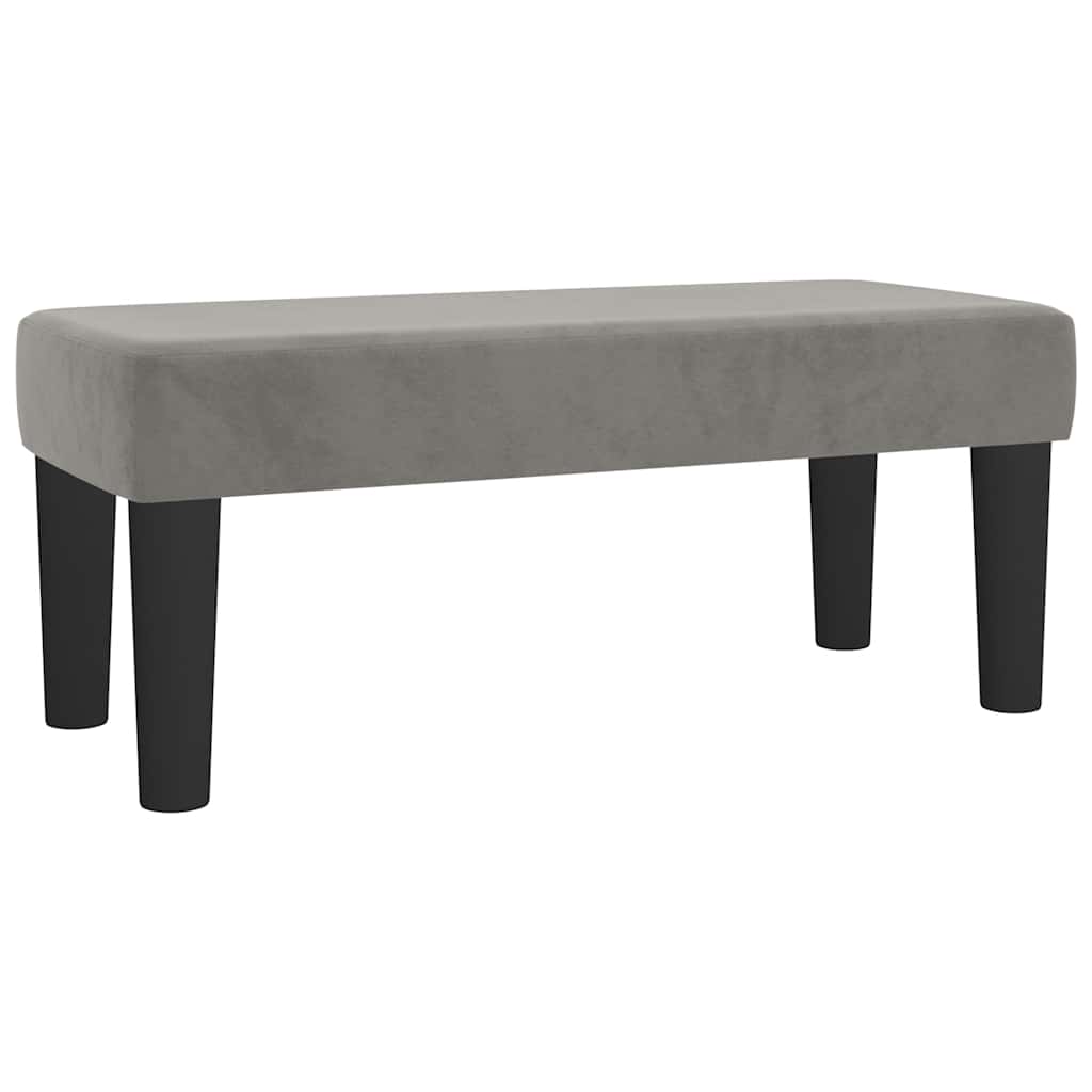Giroletto a Molle con Materasso Grigio Chiaro 120x190cm Velluto | homemem39