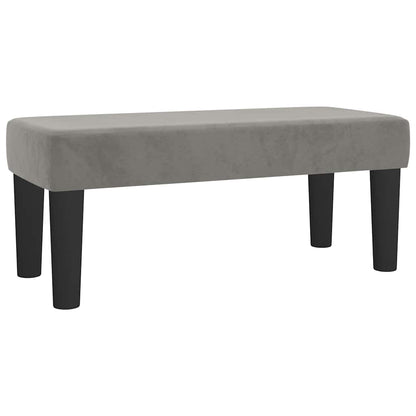 Giroletto a Molle con Materasso Grigio Chiaro 120x190cm Velluto | homemem39