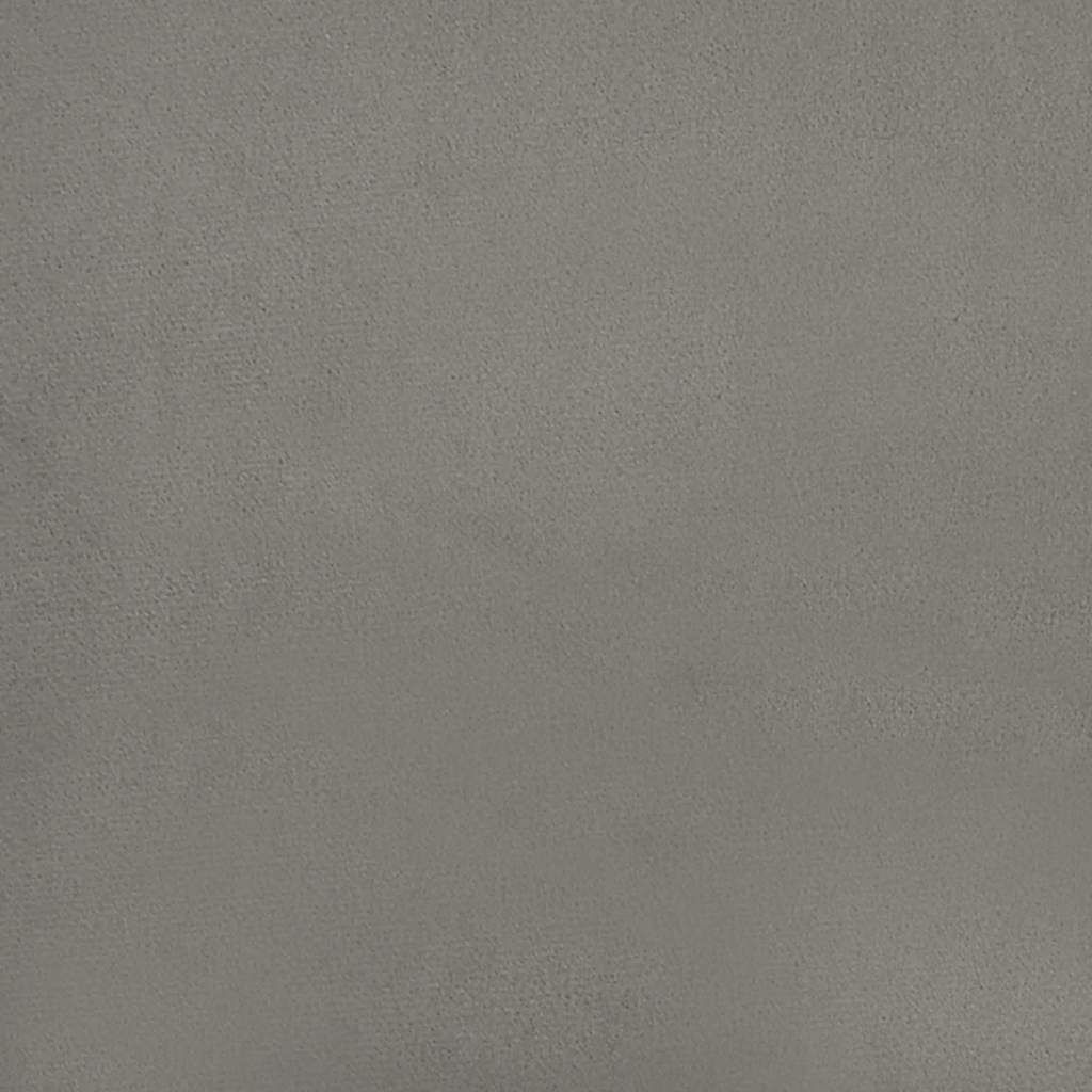Giroletto a Molle con Materasso Grigio Chiaro 120x190cm Velluto | homemem39
