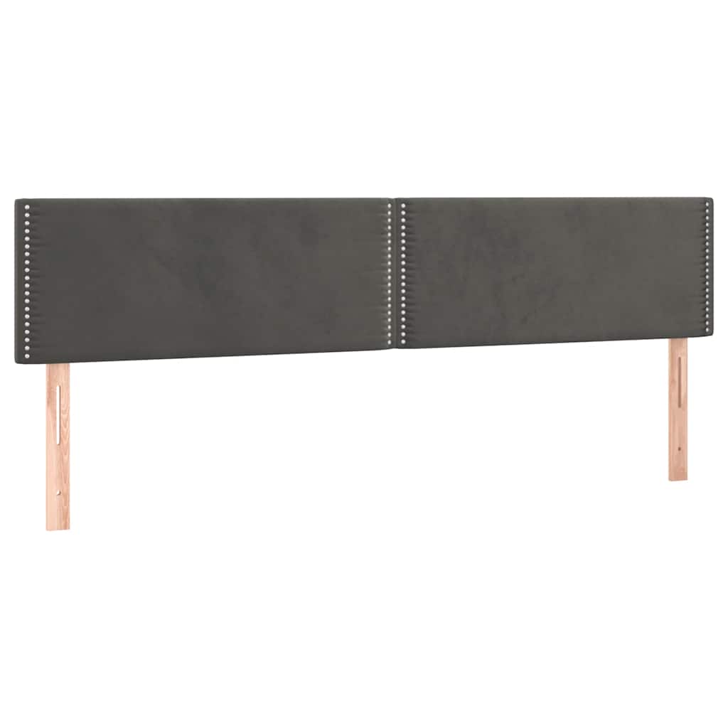 Giroletto a Molle con Materasso Grigio Scuro 120x190 cm Velluto | homemem39