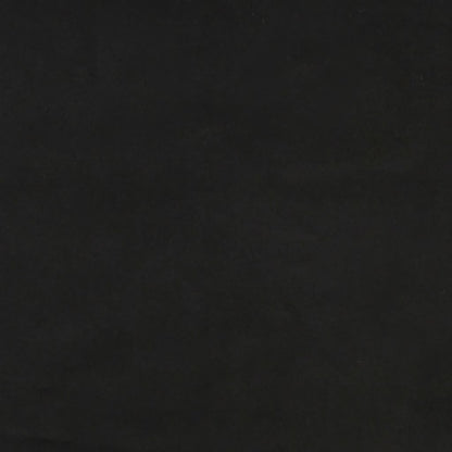 Giroletto a Molle con Materasso Nero 120x190 cm in Velluto