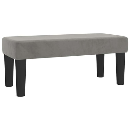 Giroletto a Molle con Materasso Grigio Chiaro 120x190cm Velluto | homemem39