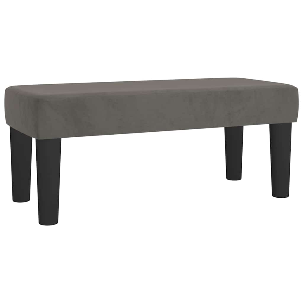 Giroletto a Molle con Materasso Grigio Scuro 120x190 cm Velluto | homemem39